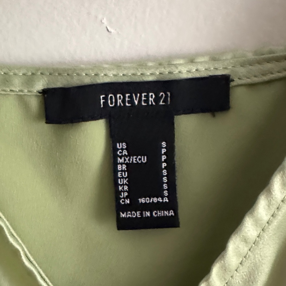 Forever 21 Light Green Satin Camisole - Picture 2 of 2